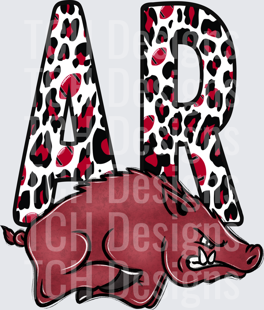 Razorbacks Leopard Front