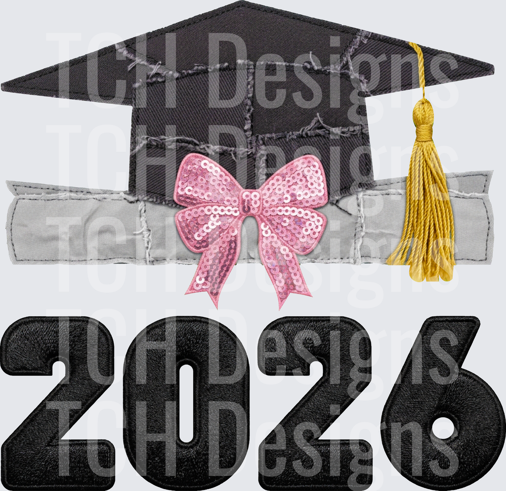 2026 graduation faux patch hwds
