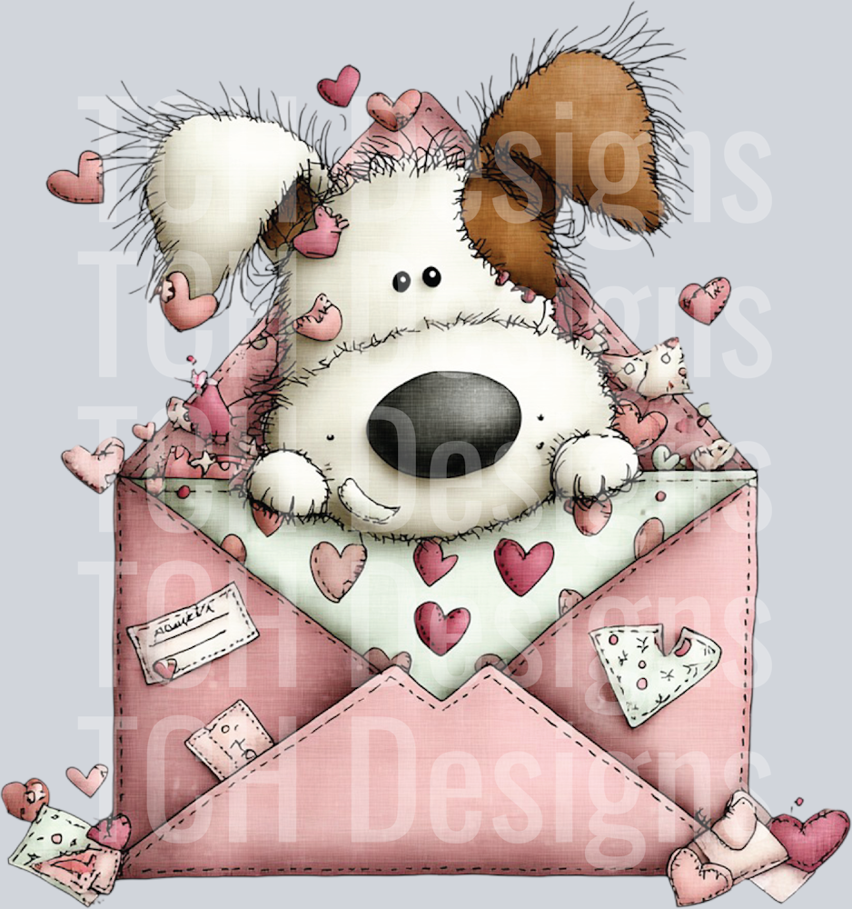 Whimsical Valentine Bunny Clipart (26)