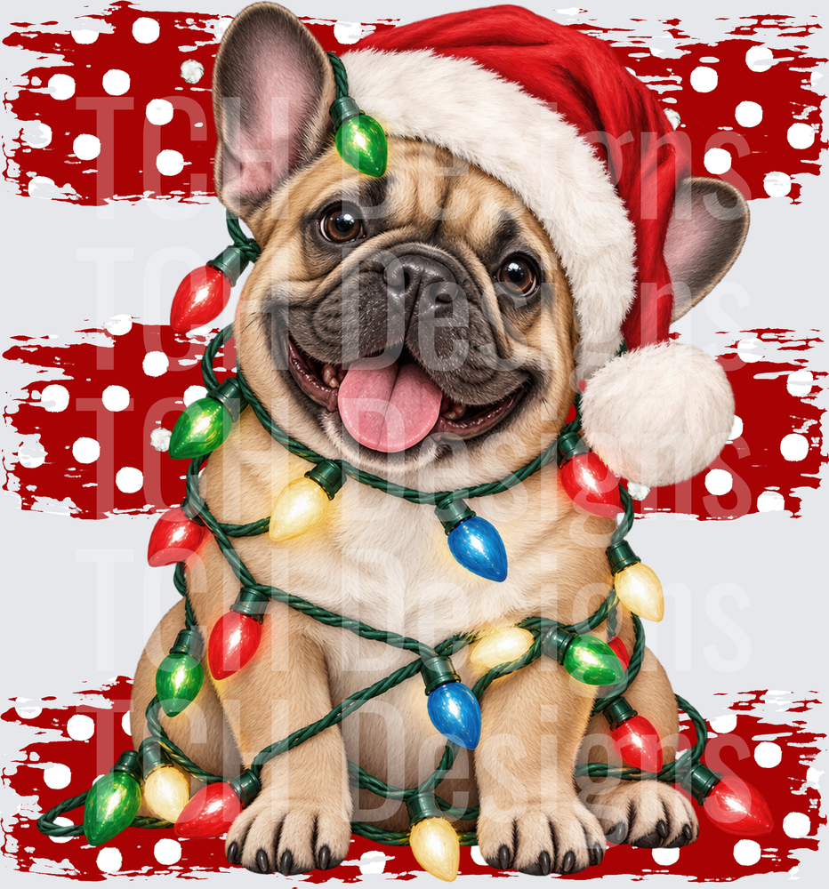 tan frenchie christmas