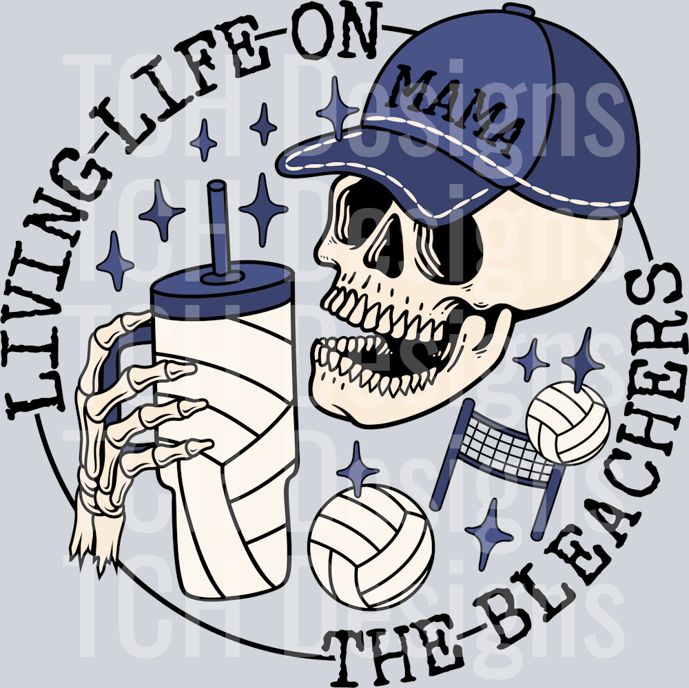 bleachers-volleyball-tumbler-mama-navy