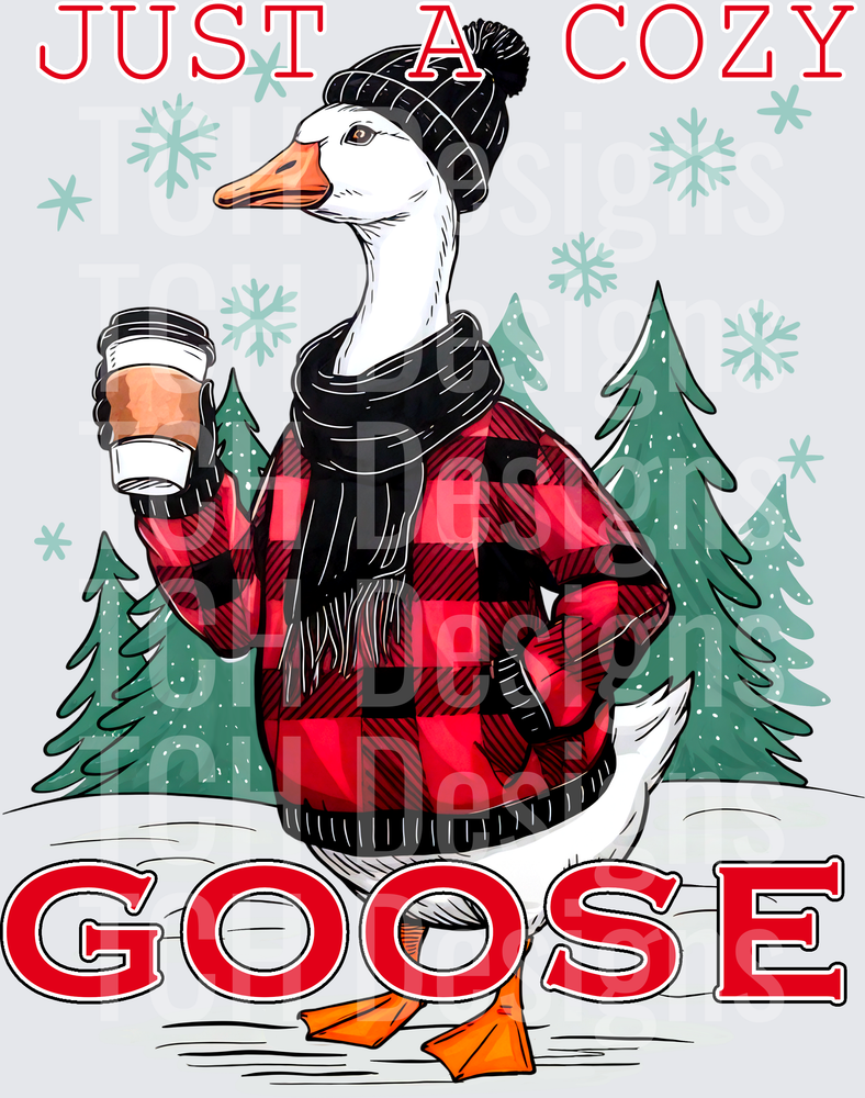 Just A Cozy Goose Buffalo Plaid