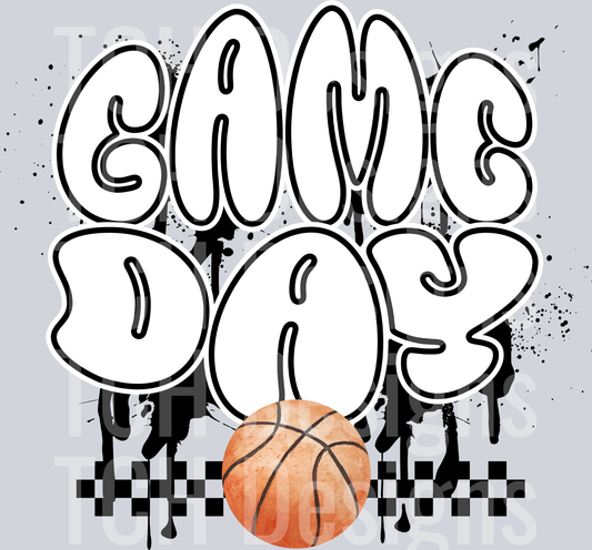 GAME DAY BASKETBALL SPLATTER