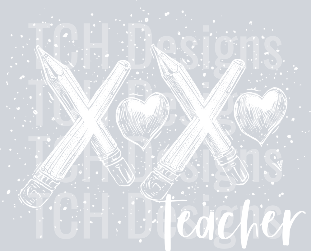 TEACHER XOXO SPLATTER