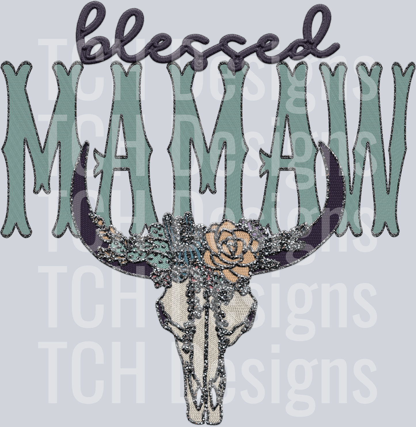 blessed blingy bull MAMAW-1 HWDS