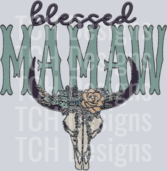 blessed blingy bull MAMAW-1 HWDS