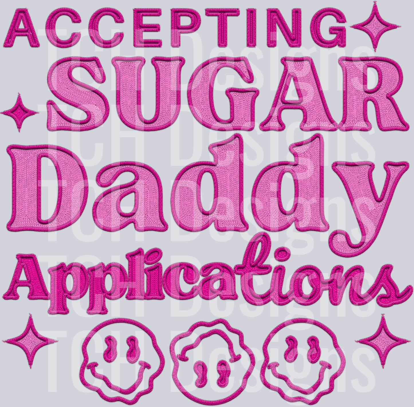 accepting sugar daddy applications faux emb hwds