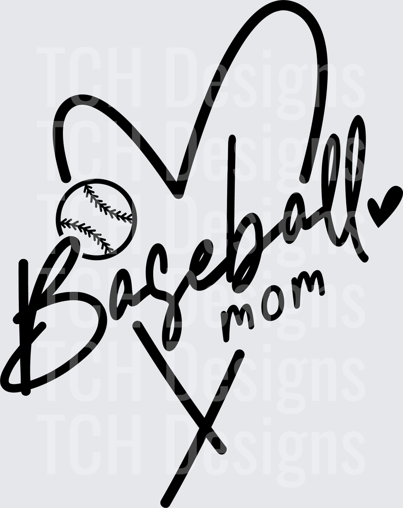 Baseball mom (black) (1)