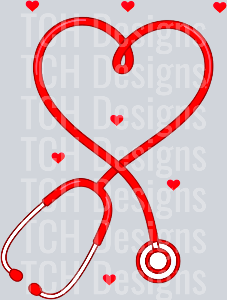 Nurse Stethoscope Heart Valentine's Day