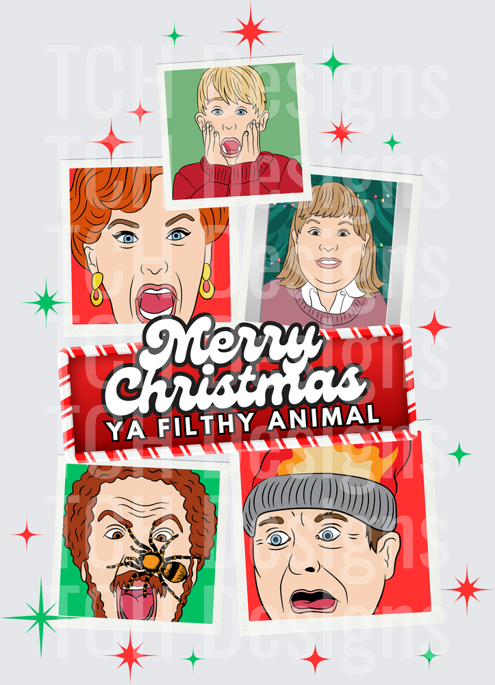 MERRY CHRISTMAS FILTHY ANIMAL CHARACTERS