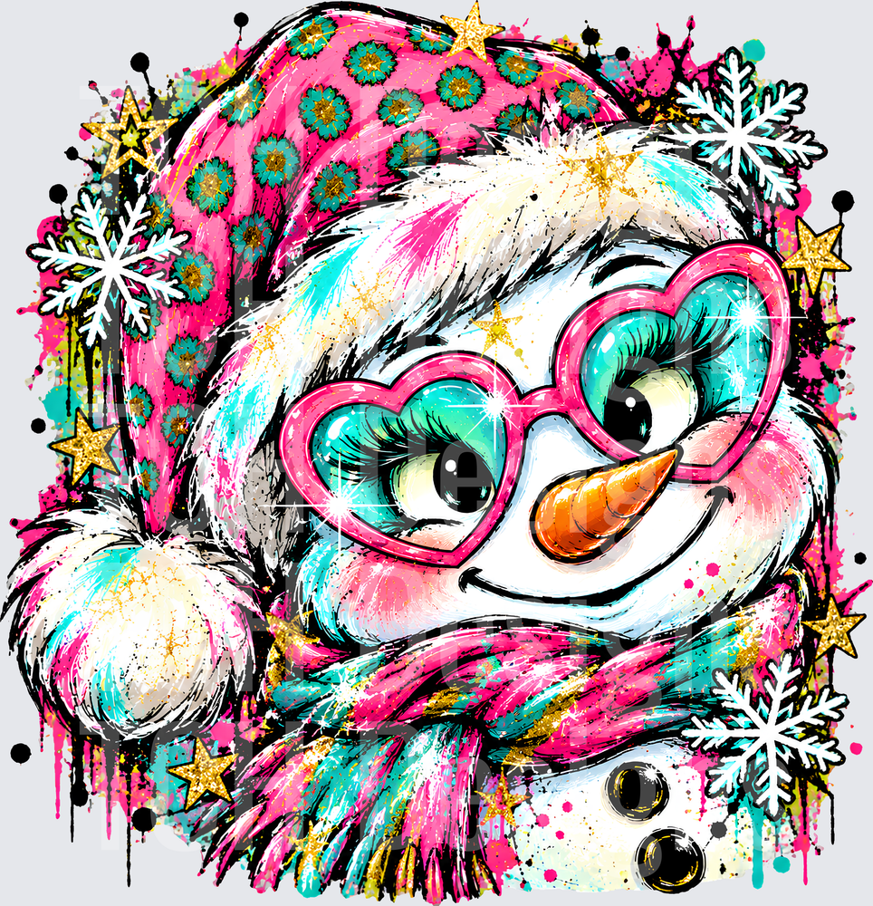 SNOWMAN COLORFUL DISTRESSED