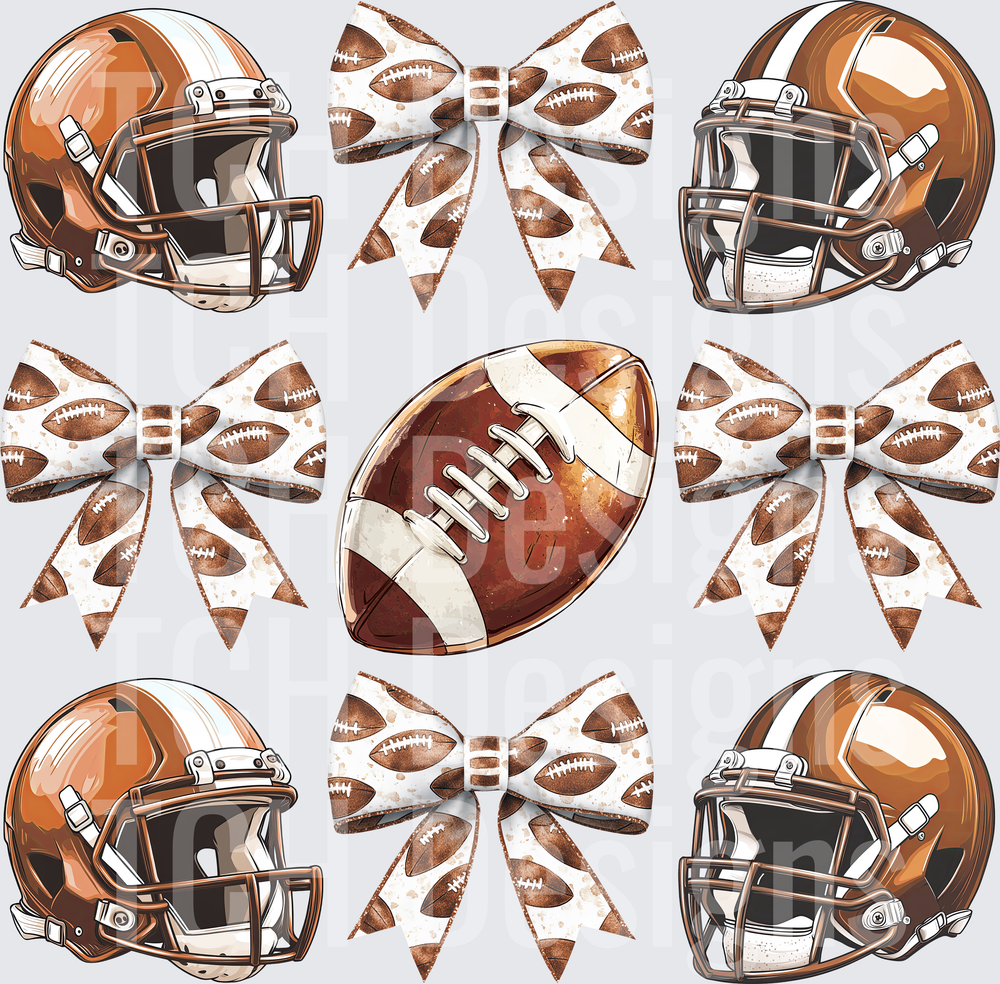 Football Helmets and Bows