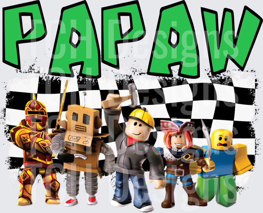 Papaw Roblox Characters Checkered Flag Group