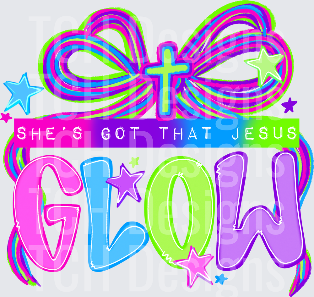 she's got that Jesus Glow bow