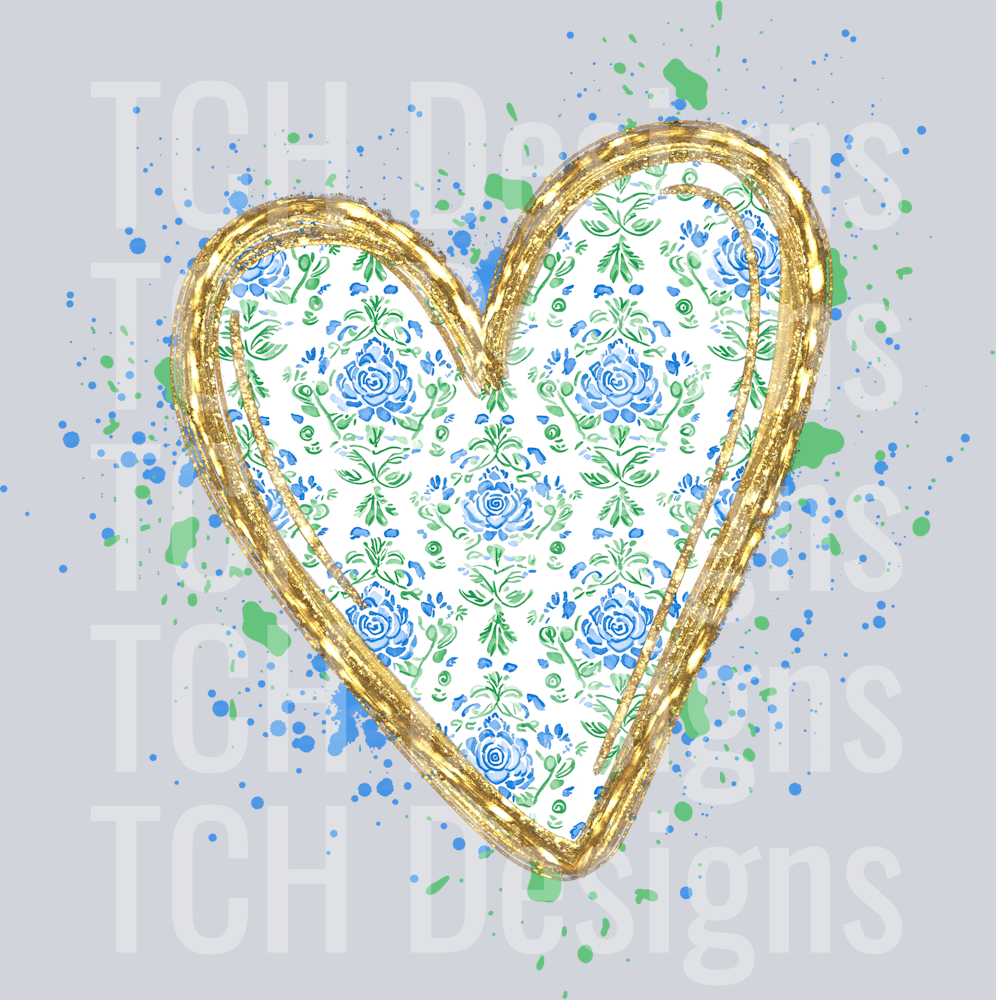 Heart_Blue_Floral_Glitter_Splatters
