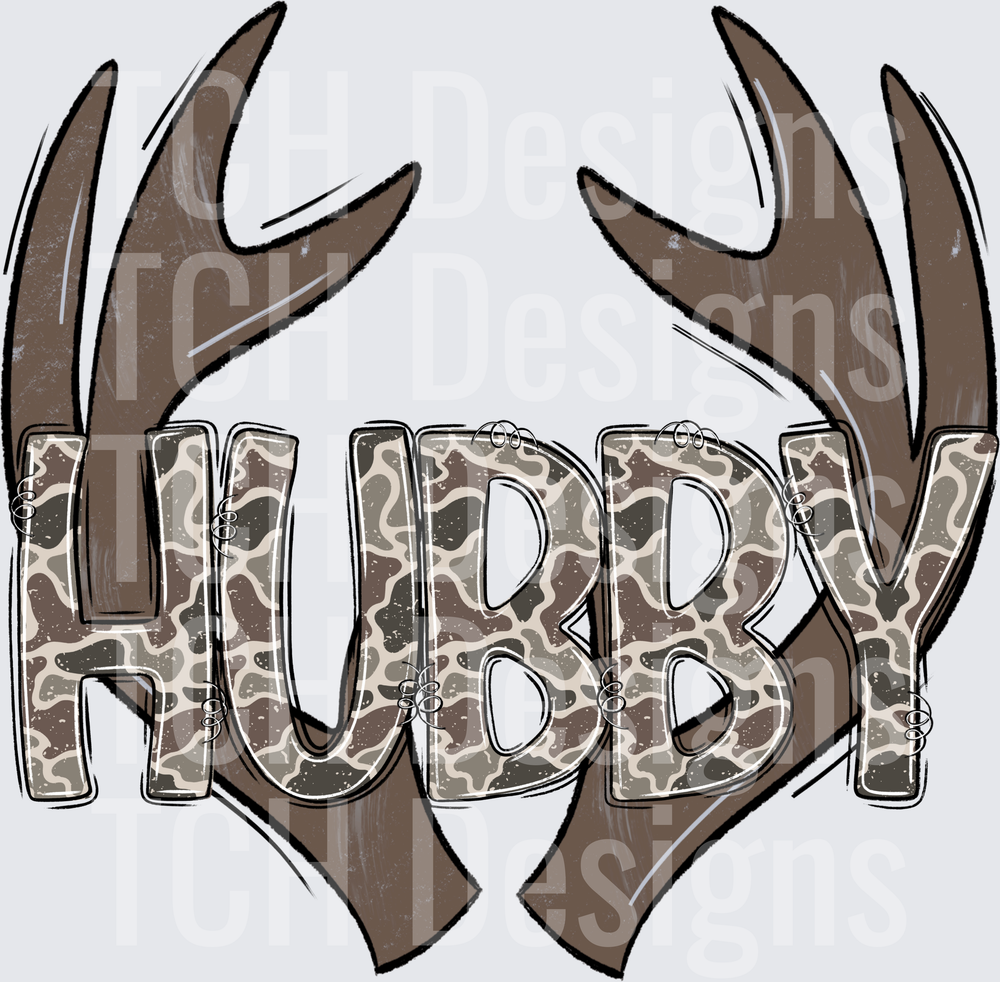 Camo Hubby Antlers