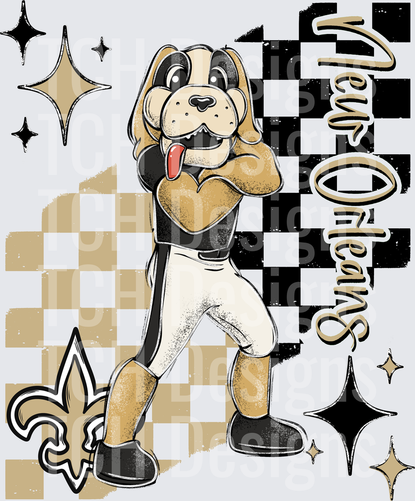 NO Saints checkered