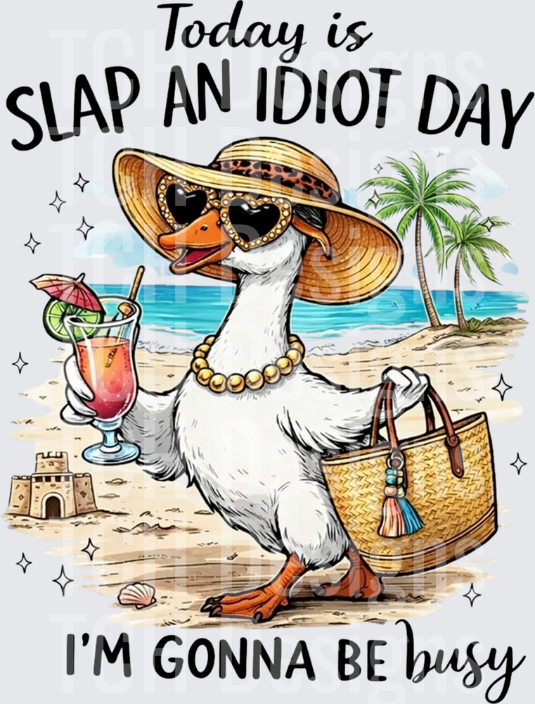Today Is Slap An Idiot Day I'm Gonna Be Busy Beach Duck