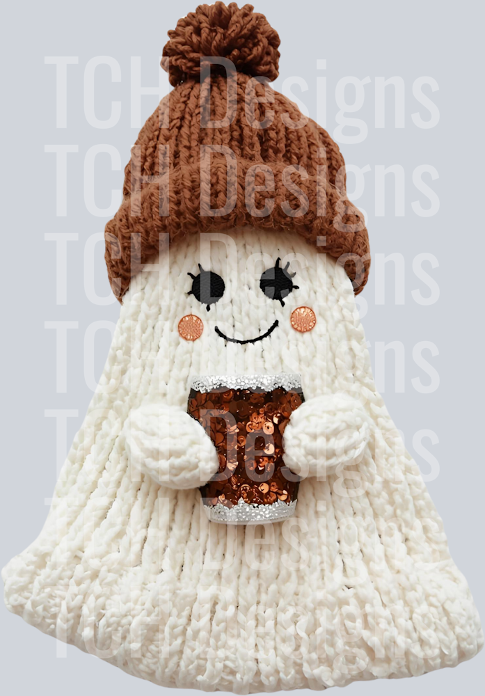 GHOST COFFEE BROWN HAT FAUX YARN