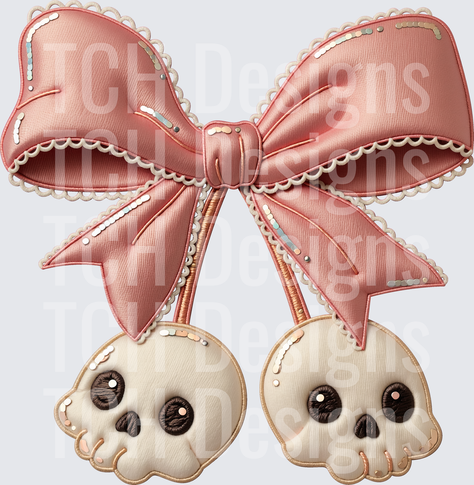 skull cherry bow hwds