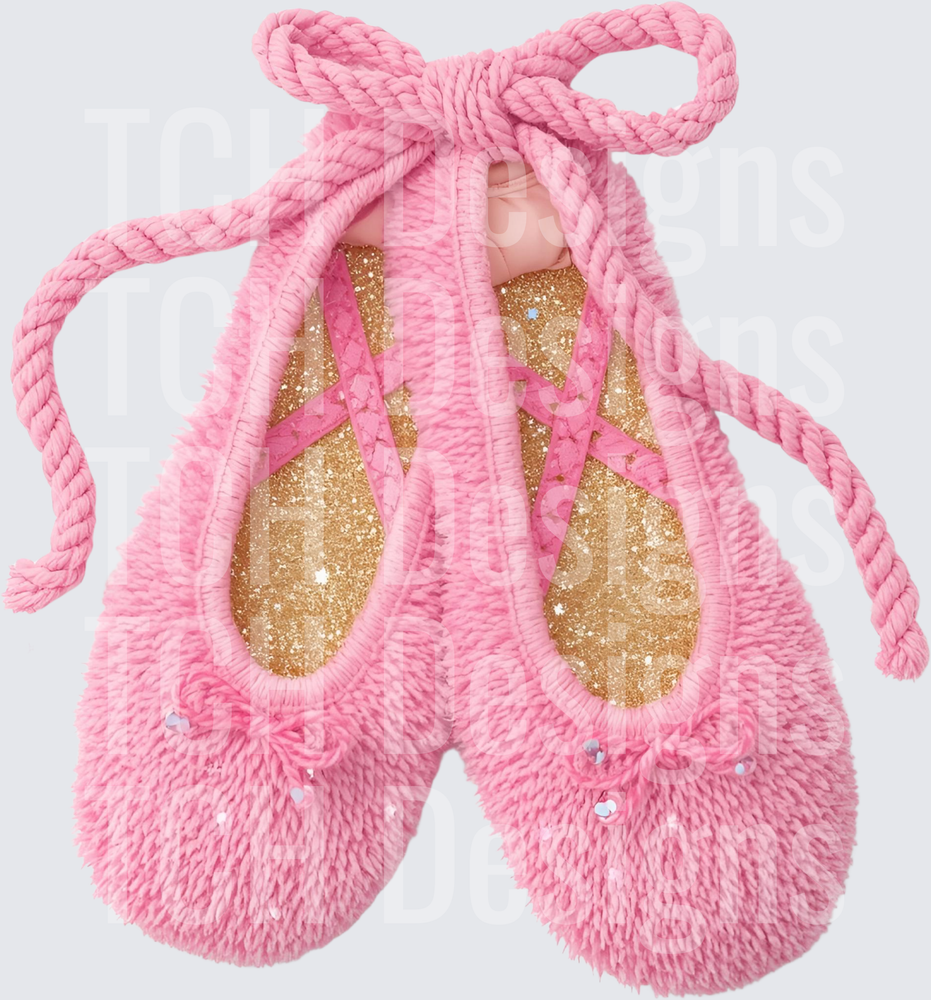 BALLET SHOES FAUX YARN
