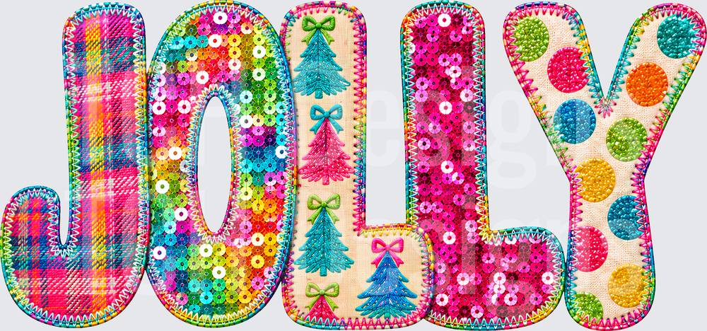 JOLLY BRIGHT FAUX SEQUIN