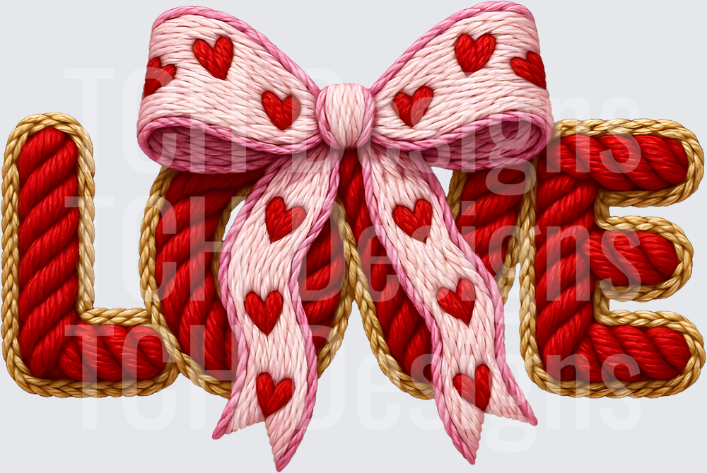 Faux Yarn Valentine's Day