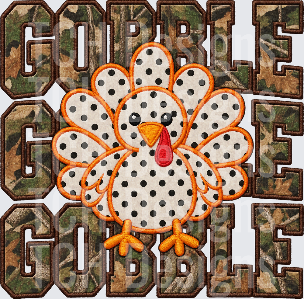 Camo Gobble Embroidery