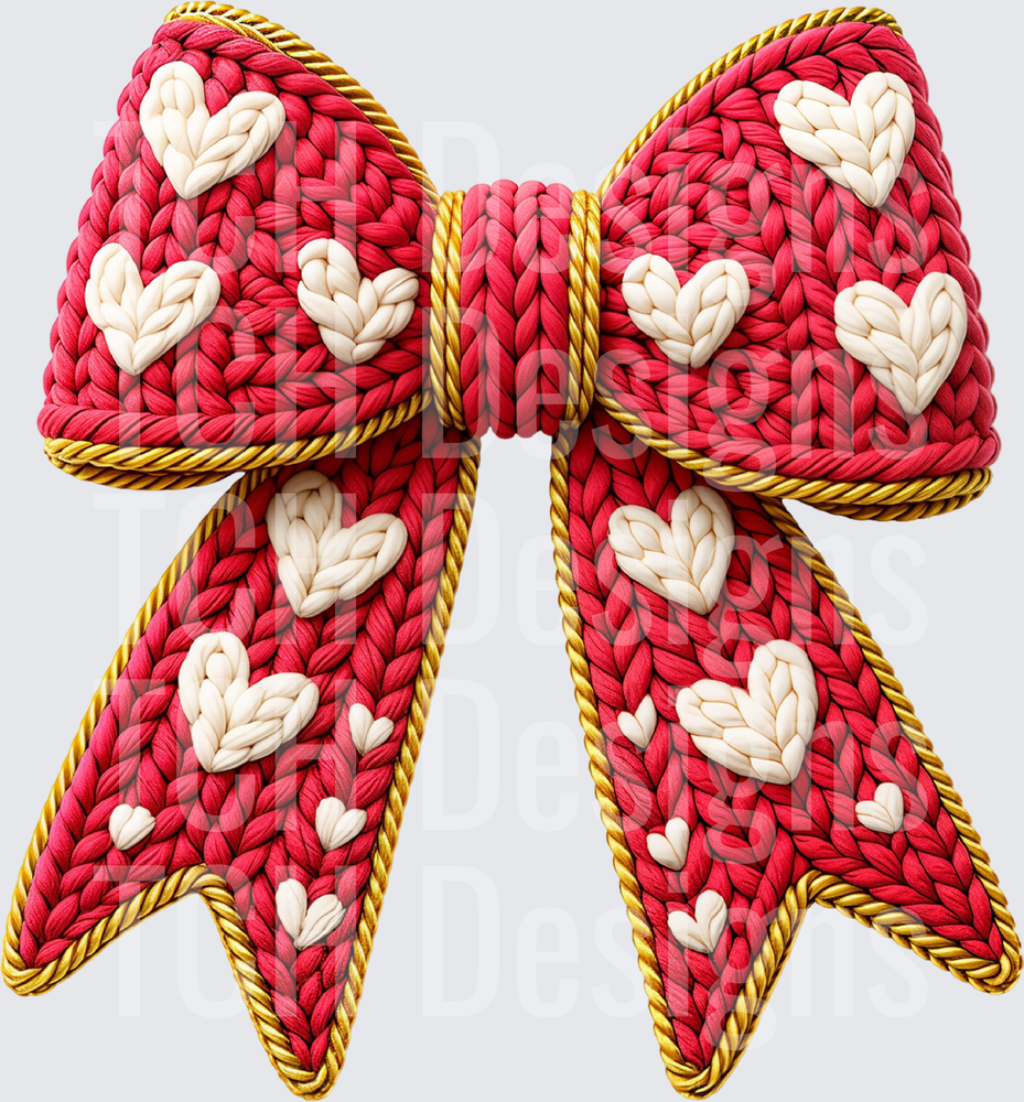Faux Yarn Bow Valentine
