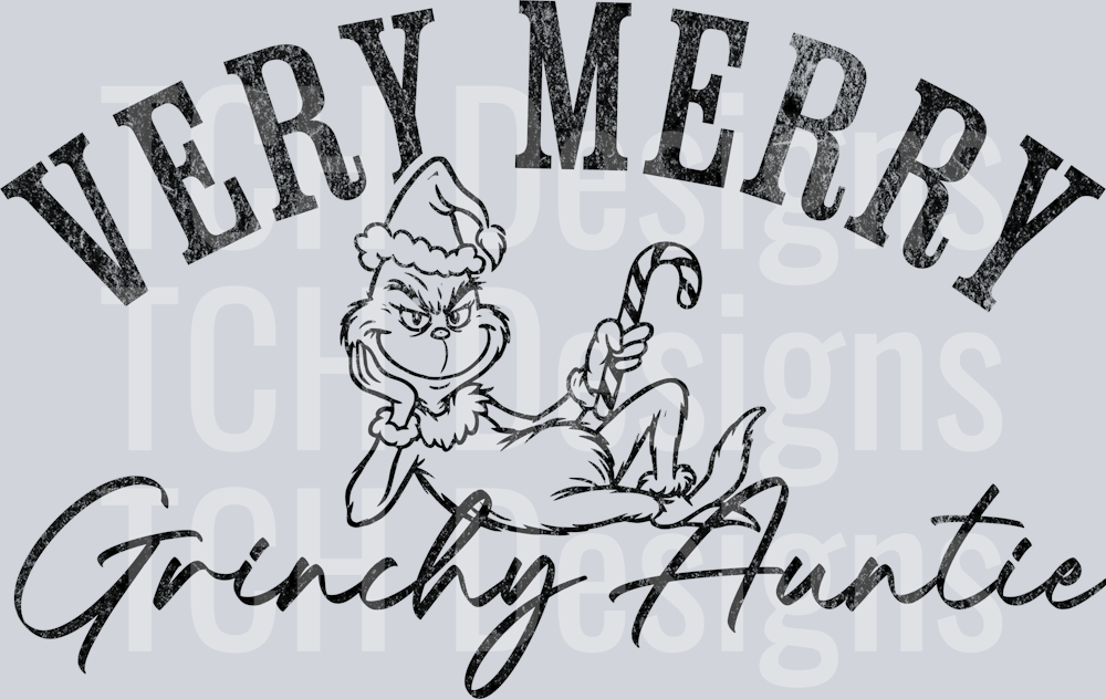 Very merry Grinchy auntie black