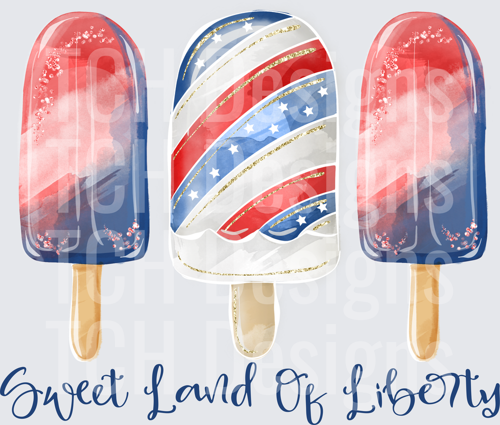 Sweet Land Of Liberty Patriotic Popsicle Trio
