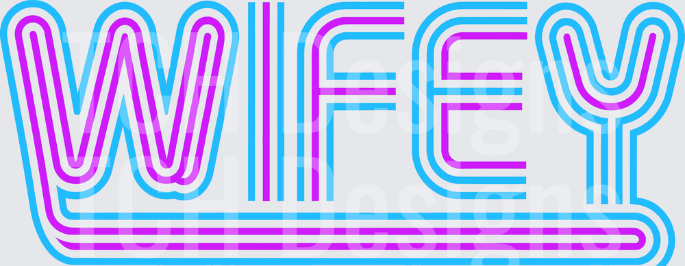 wifey retro colorful