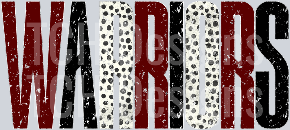 Warriors_Maroon_Black_Distressed_Metallic_Silver