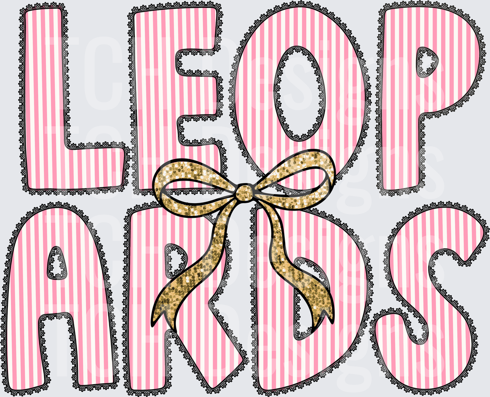 Leopards Pink Mascot- CSG Designs