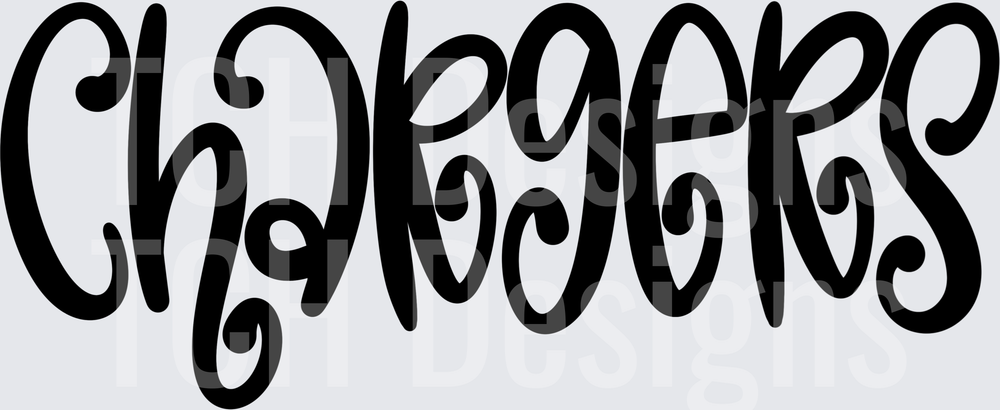 Chargers Bold Whimsical Curly Font Lettering