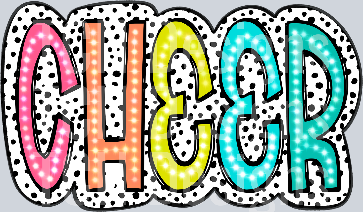 bright doodle dalmation dots