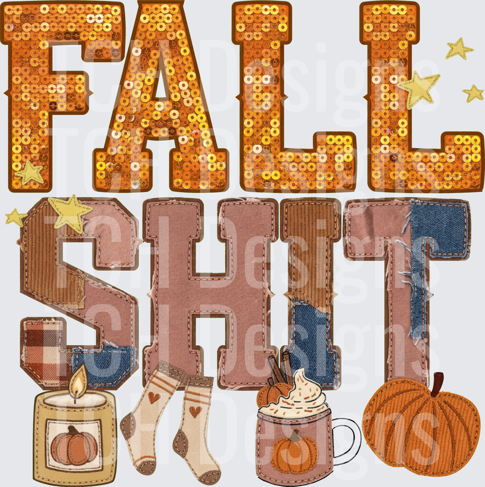 fall shit faux emb hwds
