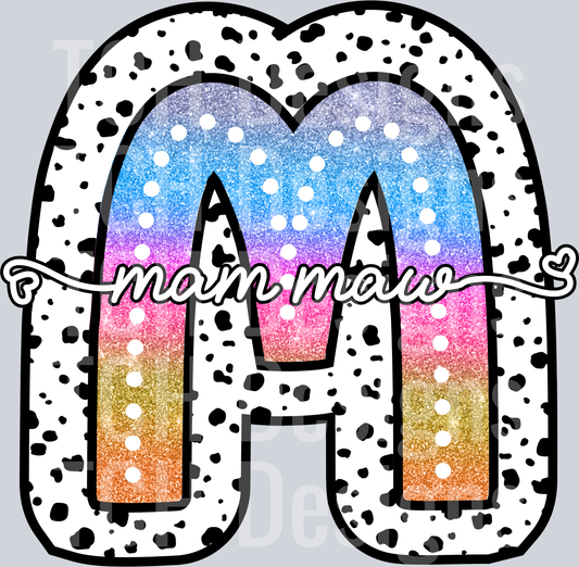 MAM MAW-TIE DYE DOTTIE NAMES