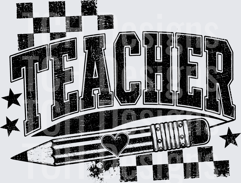 TEACHER PENCIL DISTRESSED (1)