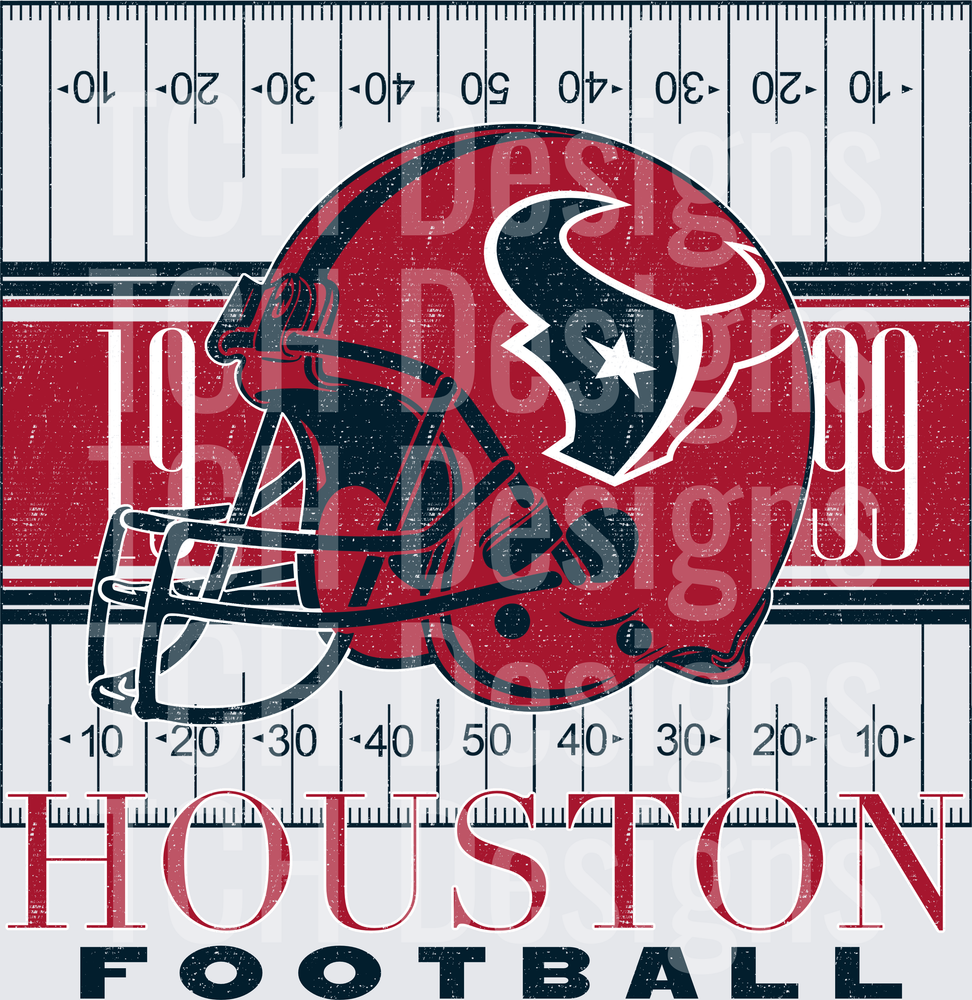 Houston Texans Football Helmet Vintage 1999 Field Design