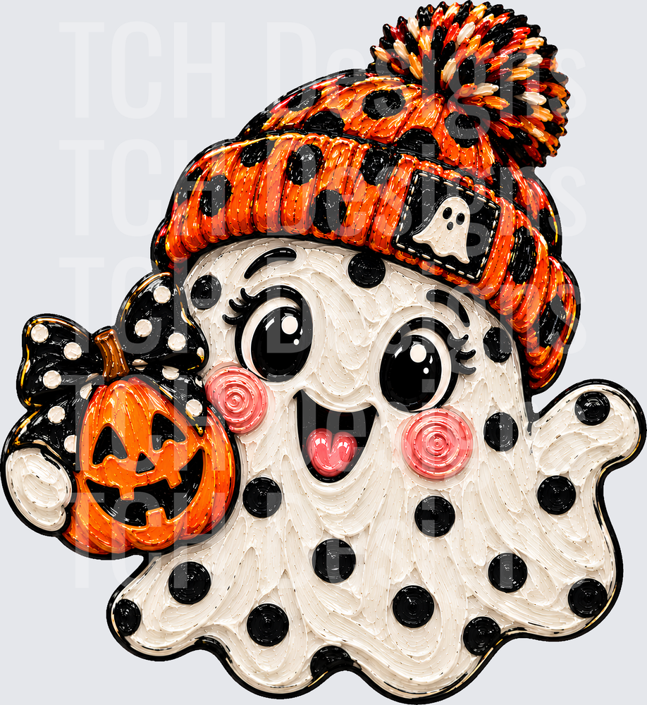 POLKA GHOST FAUX PAINTED