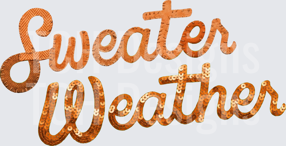sweater weather faux emb hwds