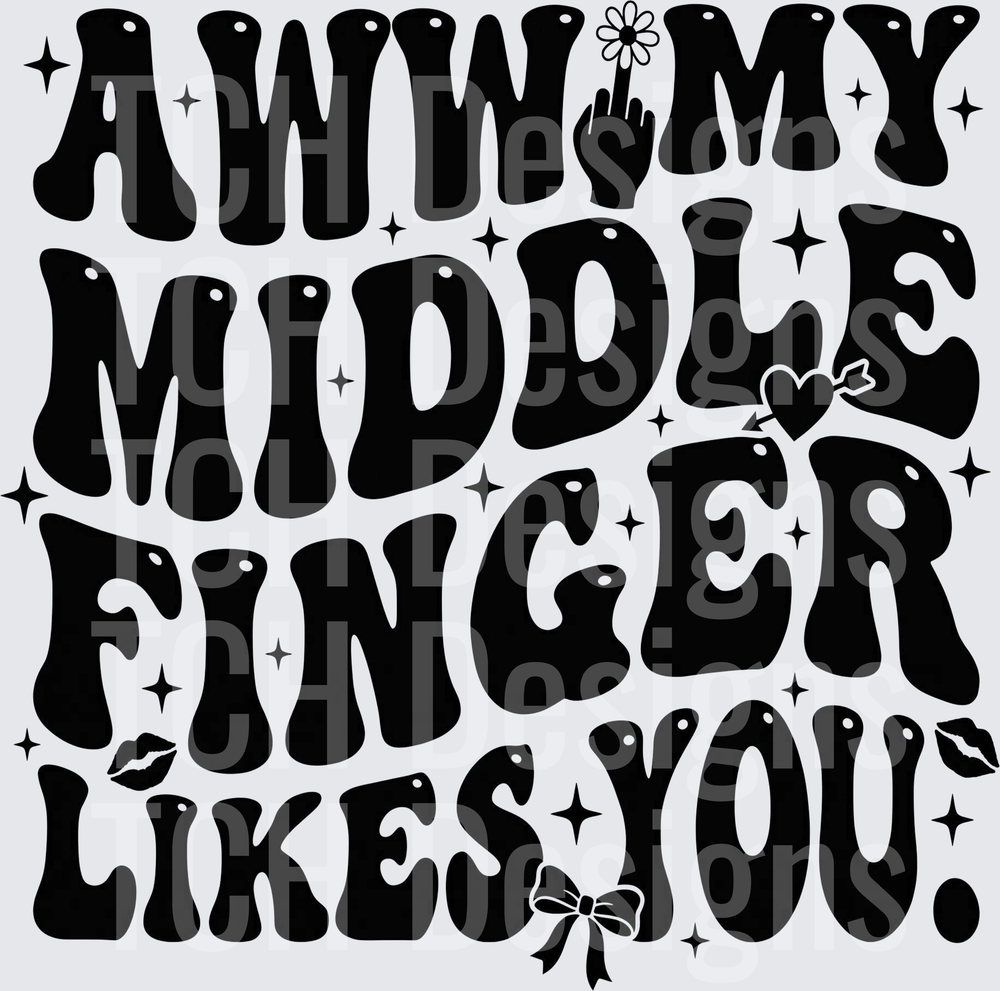 aww my middle finger likes you hwds