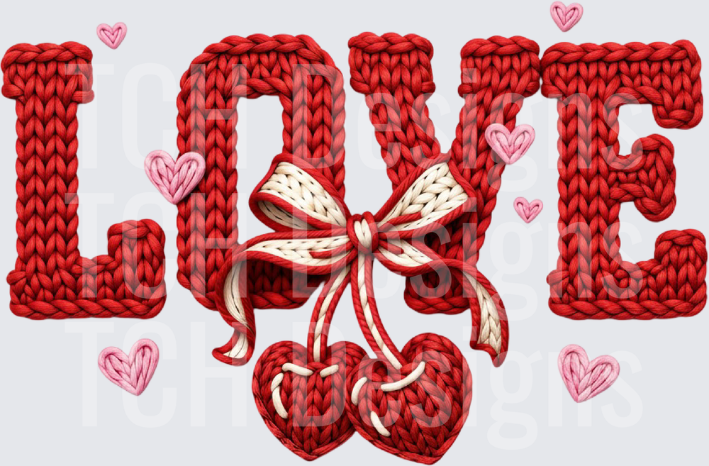 Faux Yarn Love Valentine's Day
