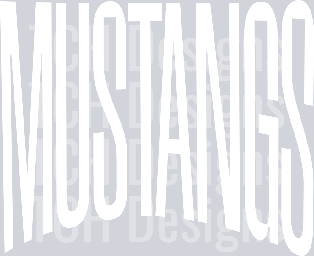 MUSTANGS OVERSIZED WHITE