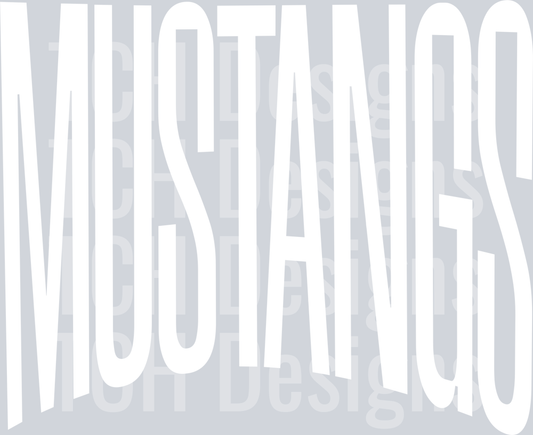 MUSTANGS OVERSIZED WHITE