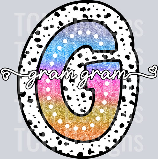 GRAM GRAM-TIE DYE DOTTIE NAMES