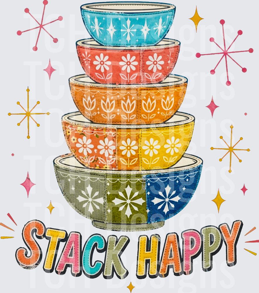 stack happy faux emb hwds