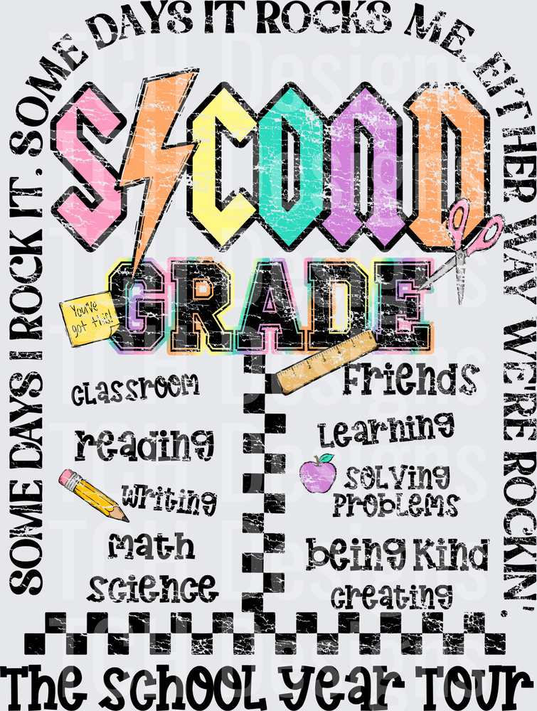 second grade distressed