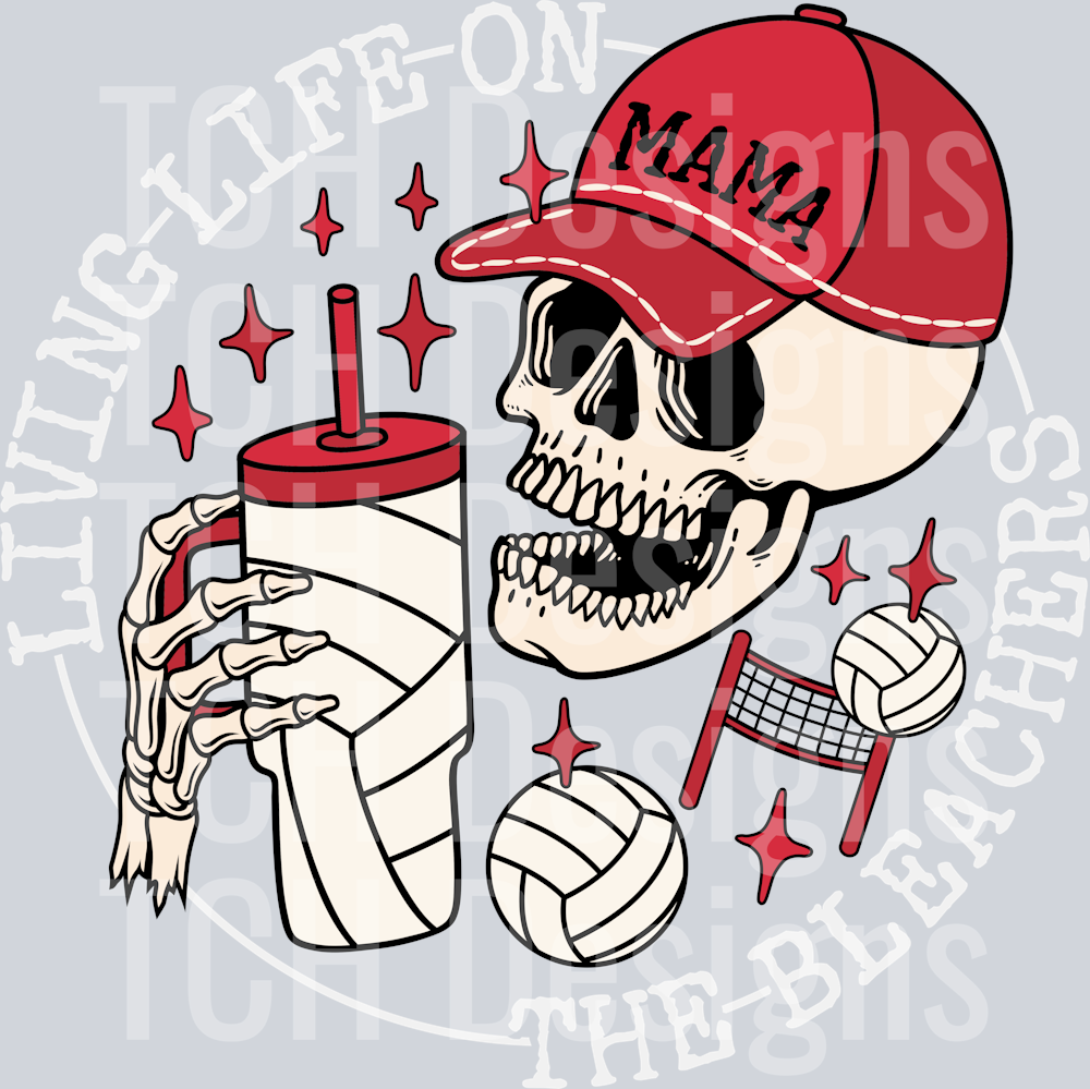 bleachers-volleyball-tumbler-mama-red-wh